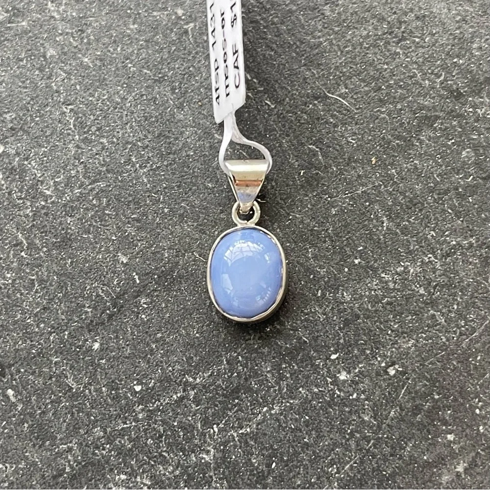 Elegant Sterling Silver 925 Blue Star Sapphire Pendant - Picture 7 of 11